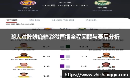 湖人对阵雄鹿精彩微直播全程回顾与赛后分析